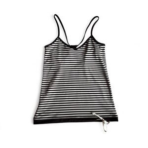 Y2K Athleisure Inspired Champion Women's Brown White Striped Tank Top
